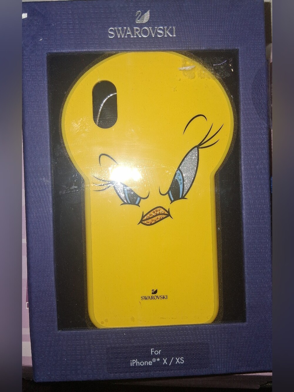 Swarovski Yellow Tweety Bird iPhone X/XS Case with Crystal Eyes